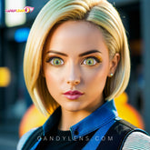17mm Sweety Avatar Green Mini Sclera Lens